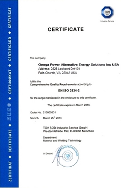 CertificateENISO3834-2